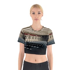 Dark Tunnels Within A Tunnel Cotton Crop Top by artworkshop