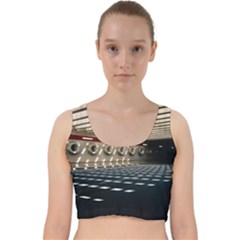 Dark Tunnels Within A Tunnel Velvet Racer Back Crop Top by artworkshop