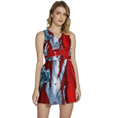 Design Pattern Decoration Sleeveless High Waist Mini Dress by artworkshop