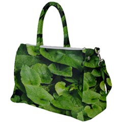 Layered Plant Leaves Iphone Wallpaper Duffel Travel Bag by artworkshop