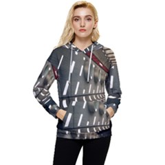 Leading Lines A Holey Walls Women s Lightweight Drawstring Hoodie