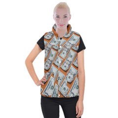 Money Pattern Women s Button Up Vest by artworkshop