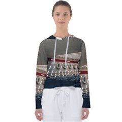 Patterned Tunnels On The Concrete Wall Women s Slouchy Sweat