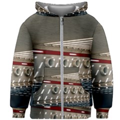 Patterned Tunnels On The Concrete Wall Kids  Zipper Hoodie Without Drawstring