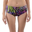 Abstract intarsio Reversible Mid-Waist Bikini Bottoms View1