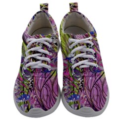 Abstract Intarsio Mens Athletic Shoes by kaleidomarblingart