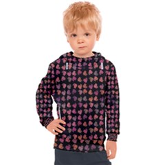 Mixed Colors Flowers Motif Pattern Kids  Hooded Pullover by dflcprintsclothing