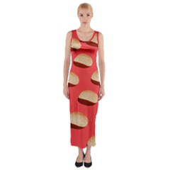 Stackable Chips In Lines Fitted Maxi Dress by artworkshop