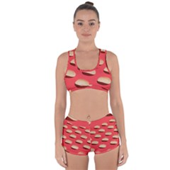 Stackable Chips In Lines Racerback Boyleg Bikini Set