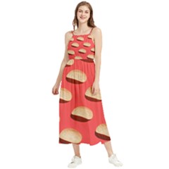 Stackable Chips In Lines Boho Sleeveless Summer Dress by artworkshop