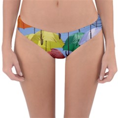 Umbrellas Colourful Reversible Hipster Bikini Bottoms