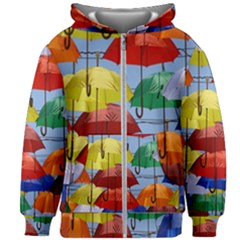 Umbrellas Colourful Kids  Zipper Hoodie Without Drawstring