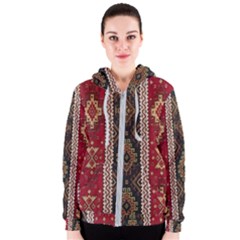 Uzbek Pattern In Temple Women s Zipper Hoodie