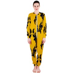 Yellow Regal Filagree Pattern Onepiece Jumpsuit (ladies)