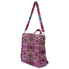 Fuchsia Funky Repeats I Crossbody Backpack by kaleidomarblingart