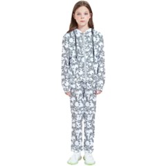 Black And White Alien Drawing Motif Pattern Kids  Tracksuit by dflcprintsclothing