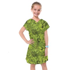 Botanical Motif Plants Detail Photography Kids  Drop Waist Dress