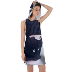 Ski Mask  Racer Back Hoodie Dress by Holyville