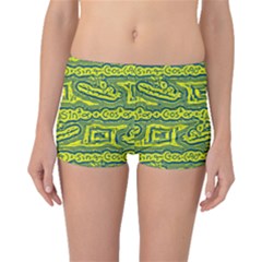 Abstract Background Graphic Boyleg Bikini Bottoms