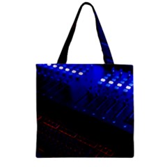 Mixer Console Audio Mixer Studio Zipper Grocery Tote Bag