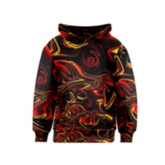 Modern Art Design Fantasy Surreal Orange Kids  Pullover Hoodie