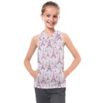 Eiffel Tower Pattern Wallpaper Kids  Sleeveless Hoodie