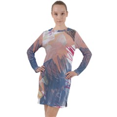 Abstract T- Shirt Abstract 40 Long Sleeve Hoodie Dress by maxcute