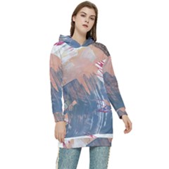 Abstract T- Shirt Abstract 40 Women s Long Oversized Pullover Hoodie by maxcute