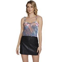 Abstract T- Shirt Abstract 40 Flowy Camisole Tie Up Top