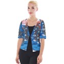 Abstract T- Shirt Abstract 6 Cropped Button Cardigan View1