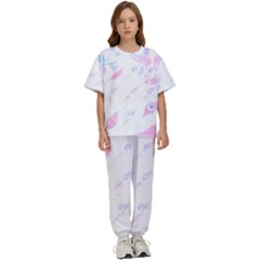 Abstract T- Shirt Abstract Colourful Aesthetic Beautiful Dream Love Romantic Dark Design Vintage But Kids  Tee And Pants Sports Set