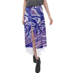 Abstract T- Shirt Abstract Colourful Aesthetic Beautiful Dream Love Romantic Retro Dark Design Vinta Velour Split Maxi Skirt by maxcute