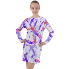 Abstract T- Shirt Entangled In Chaos T- Shirt Long Sleeve Hoodie Dress by maxcute