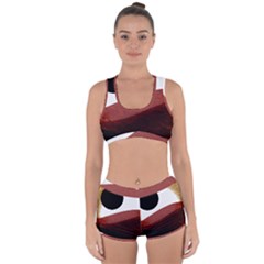 Abstract T- Shirt Fire Desert T- Shirt Racerback Boyleg Bikini Set