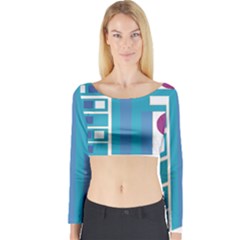 Abstract T- Shirt Model 27 T- Shirt Long Sleeve Crop Top