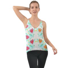 Batik T- Shirt Batik Flower Pattern 5 Chiffon Cami by maxcute