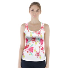 Batik T- Shirt Batik Flower Pattern 7 Racer Back Sports Top by maxcute