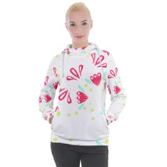 Batik T- Shirt Batik Flower Pattern T- Shirt Women s Hooded Pullover by maxcute