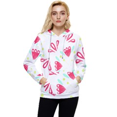 Batik T- Shirt Batik Flower Pattern T- Shirt Women s Lightweight Drawstring Hoodie by maxcute