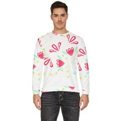 Batik T- Shirt Batik Flower Pattern T- Shirt Men s Fleece Sweatshirt by maxcute