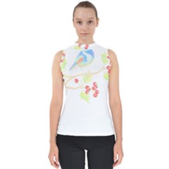 Bird Lover T- Shirtbird T- Shirt (35) Mock Neck Shell Top by maxcute