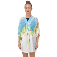 Bird Lover T- Shirtbird T- Shirt (9) Half Sleeve Chiffon Kimono by maxcute