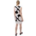 Black And White Swirl Pattern T- Shirt Black And White Swirl Pattern T- Shirt Sleeveless Shirt Dress View2