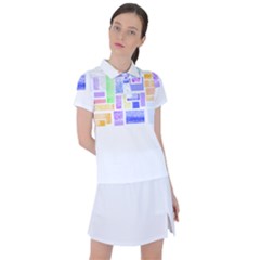 Blocks T- Shirt Blockage Abstract Art 2 T- Shirt Women s Polo Tee