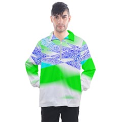 Blue Green Black Abstract Art T- Shirt Blue Green Black Abstract Art T- Shirt Men s Half Zip Pullover by maxcute