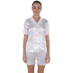 Building T- Shirt Building T- Shirt Satin Short Sleeve Pajamas Set