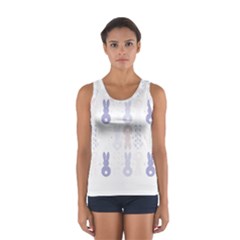 Bunnies T- Shirt Easter Bunnies Pattern T- Shirt Sport Tank Top  by maxcute