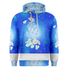 Butterflies T- Shirt Serenity Blue Floral Design With Butterflies T- Shirt Men s Overhead Hoodie by maxcute