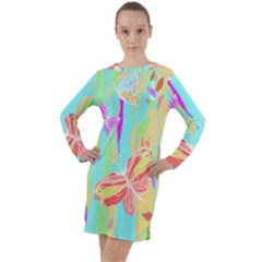 Butterfly Art T- Shirtbutterfly T- Shirt (6) Long Sleeve Hoodie Dress by maxcute