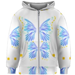 Butterfly Art T- Shirtbutterfly T- Shirt (7) Kids  Zipper Hoodie Without Drawstring by maxcute